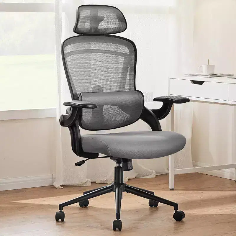 Modern Ergonomic Office Chair with Headrest, Lumbar Support & Swivel Base