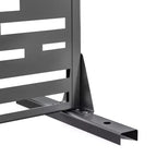 72" Outdoor Privacy Screen Room Divider with Galvanized Frame, Black