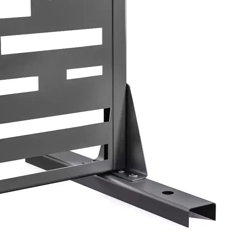 72" Outdoor Privacy Screen Room Divider with Galvanized Frame, Black