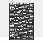 72" Outdoor Privacy Screen Room Divider with Galvanized Frame, Black