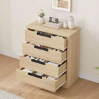 Kommode & Schubladenschrank aus Holz mit 4 Schubladen für Schlafzimmer, Schrank & Flur