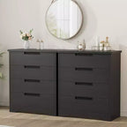 Kommode & Schubladenschrank aus Holz mit 4 Schubladen für Schlafzimmer, Schrank & Flur