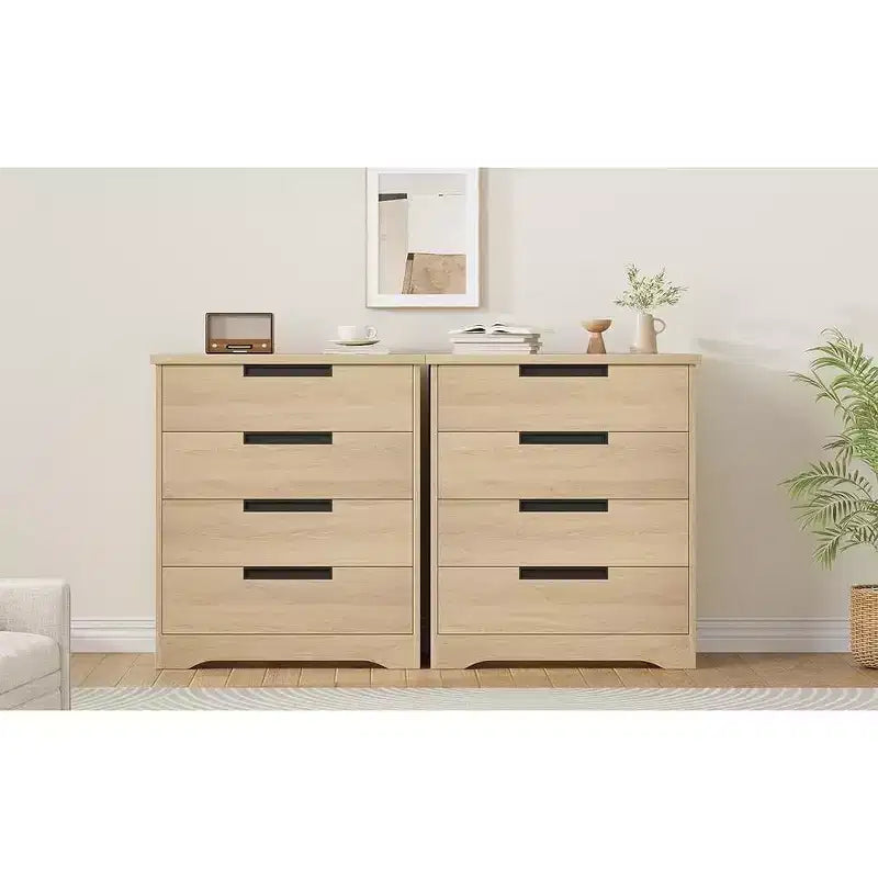 4-Drawer Wooden Dresser & Chest of Drawers for Bedroom, Closet & Hallway