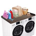 TROPOW Walnut Laundry Countertop C Waterproof Washer/Dryer Cover with 2.75 Edge Rails & Anti-Slip Pads for Laundry Room Storage