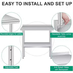 Stainless Steel Prep Table with Backsplash & Adjustable Shelf, 36x24