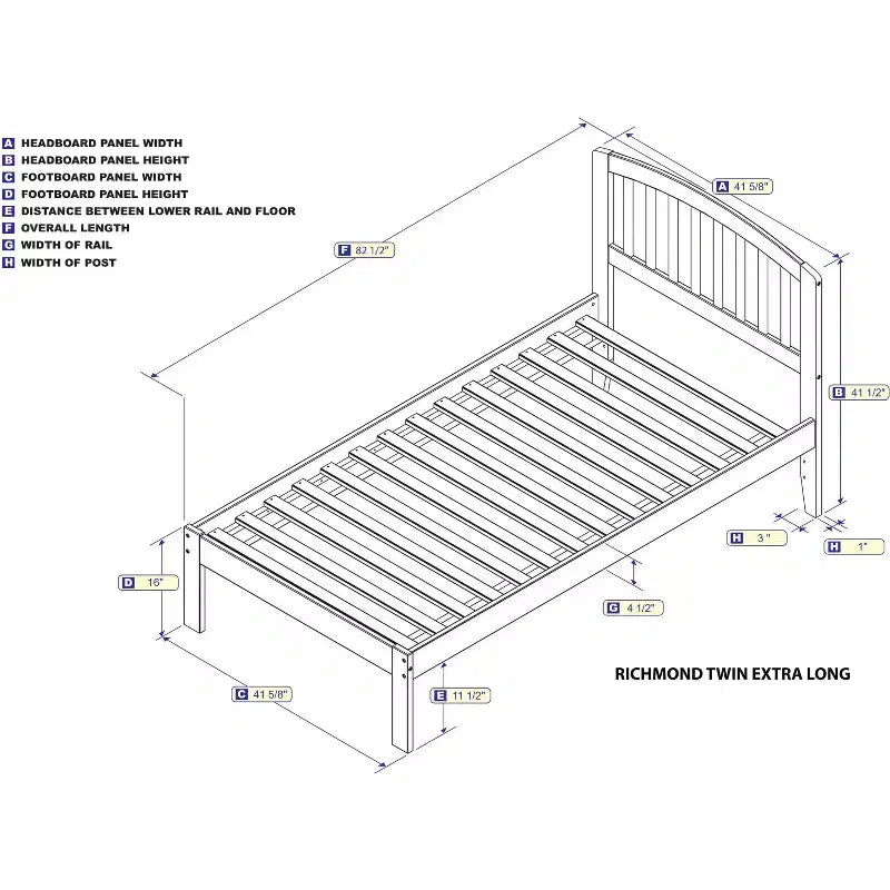 Platform Bed with Sleek Bowed Headboard & Sturdy Slats