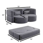 Convertible Loveseat Sofa Bed with Memory Foam, Futon Couch for Living Room