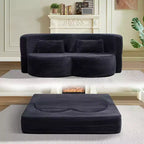 Convertible Loveseat Sofa Bed with Memory Foam, Futon Couch for Living Room
