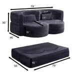 Convertible Loveseat Sofa Bed with Memory Foam, Futon Couch for Living Room