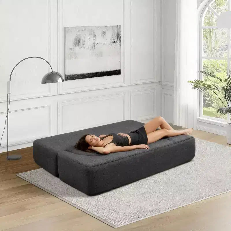 Convertible Loveseat Sofa Bed with Memory Foam, Futon Couch for Living Room
