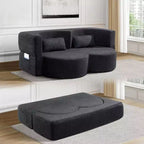 Convertible Loveseat Sofa Bed with Memory Foam, Futon Couch for Living Room