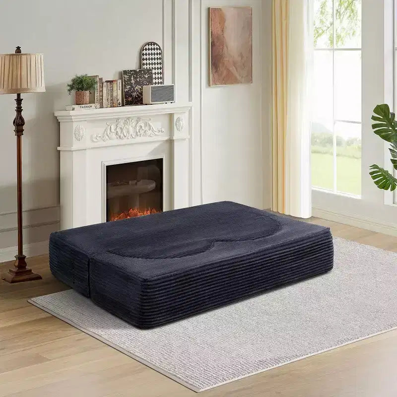 Okak Modern Folding 2-in-1 Convertible Loveseat Sofa with Memory Foam,Comfy Futon Couch Sofabed for Living Room, Apartment