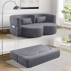 Convertible Loveseat Sofa Bed with Memory Foam, Futon Couch for Living Room
