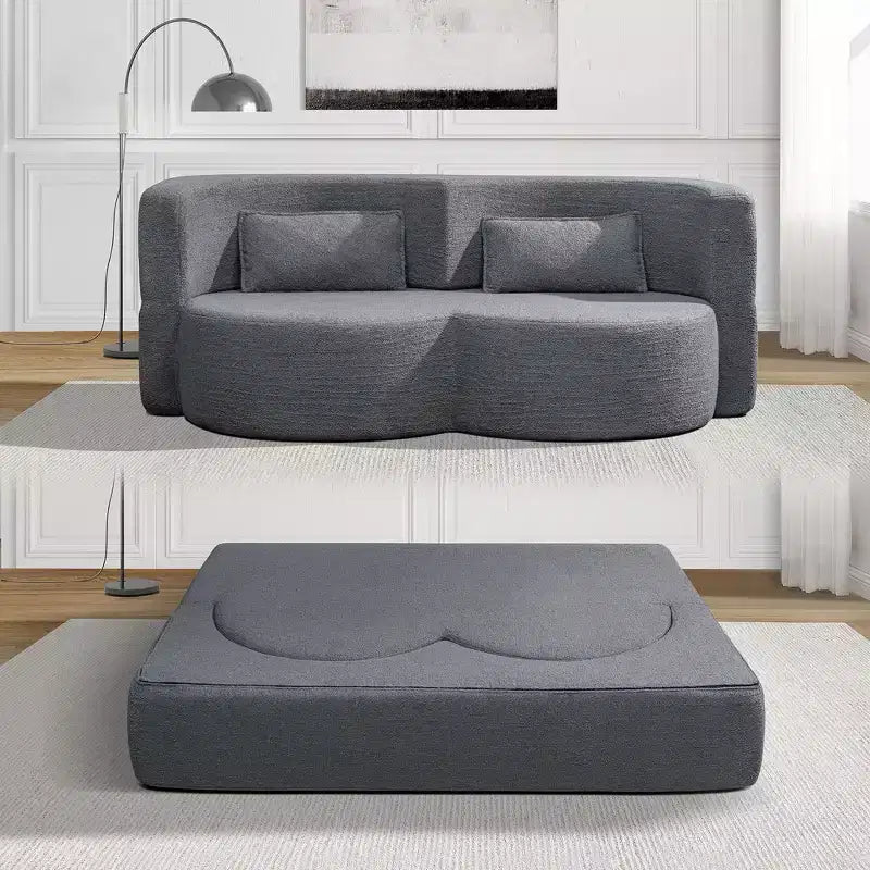 Convertible Loveseat Sofa Bed with Memory Foam, Futon Couch for Living Room