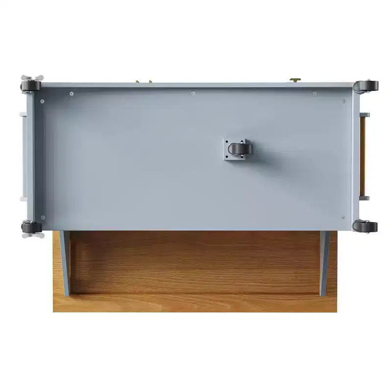 52" Kitchen Island with Embossed Texture, Spice Rack, Drop Leaf & Adjustable Shelf