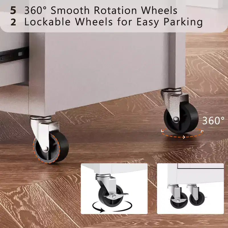52" Kitchen Island with Embossed Texture, Spice Rack, Drop Leaf & Adjustable Shelf