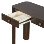 Curved Edge Console Table with 3 Hidden Drawers