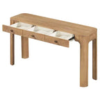 Curved Edge Console Table with 3 Hidden Drawers