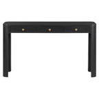 Curved Edge Console Table with 3 Hidden Drawers