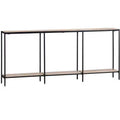 Crestview Collection 70 in. Brown Travertine Accent_Console_Sofa Table