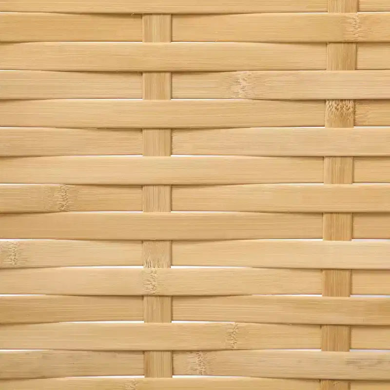 3-Panel Hand-Woven Bamboo Folding Room Divider, 47.25x67 in.