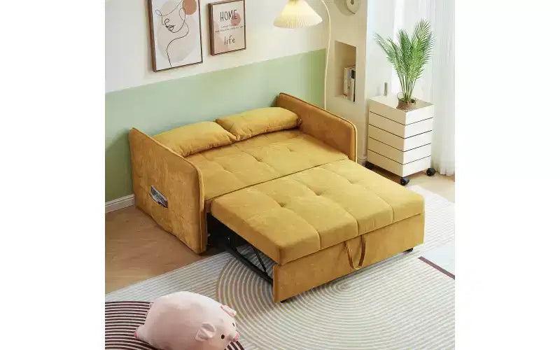 Upholstered Sofa with Sturdy Frame, Up to 600 lbs Capacity
