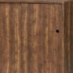 Holzschuhschrank mit 2 Schiebetüren und ausgestellten Beinen, Eiche Braun