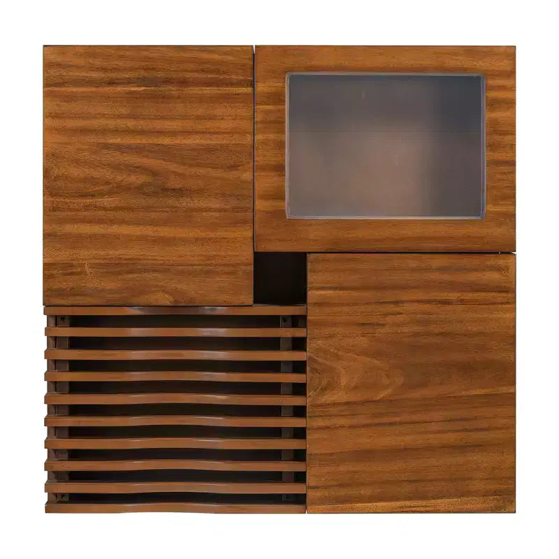 Extendable Square Coffee Table with Drawers & Tempered Glass Window