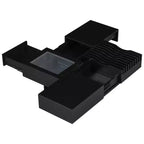 Extendable Square Coffee Table with Drawers & Tempered Glass Window