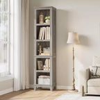 71" hohes 5-stöckiges Bauernhaus-Bücherregal mit verstellbaren Regalböden, 31,5" breit
