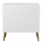 3-Drawer Baby Dresser in White & Copper, MDF, No-Tool Assembly