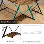 58"x44" L-Shaped Computer Gaming Desk with Monitor Stand & CPU Tray