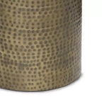 Metall-Beistelltisch in Antikgold, gehämmertes Finish