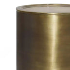 Metall-Beistelltisch in Antikgold, gehämmertes Finish