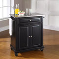 Portable Kitchen Island Cart with Stainless Steel Top