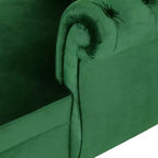 Moderne Glamourös getuftete Samt-Tête-à-Tête-Chaiselongue mit Zierkissen