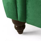 Moderne Glamourös getuftete Samt-Tête-à-Tête-Chaiselongue mit Zierkissen
