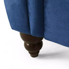 Moderne Glamourös getuftete Samt-Tête-à-Tête-Chaiselongue mit Zierkissen